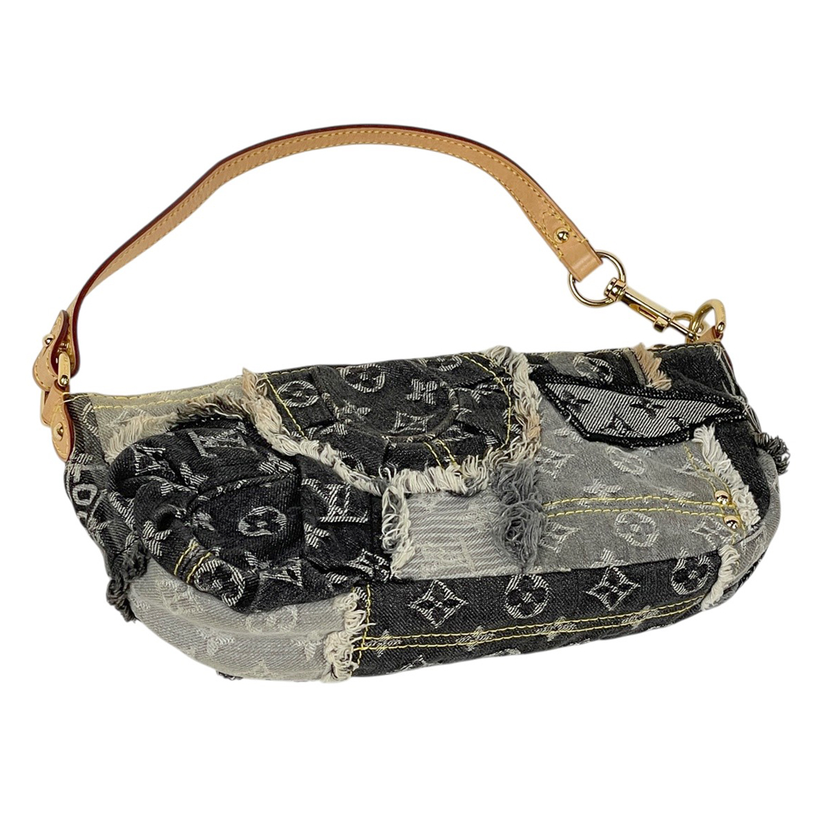 ルイ・ヴィトン Louis Vuitton パウチィ モノグラムデニムパッチワーク 