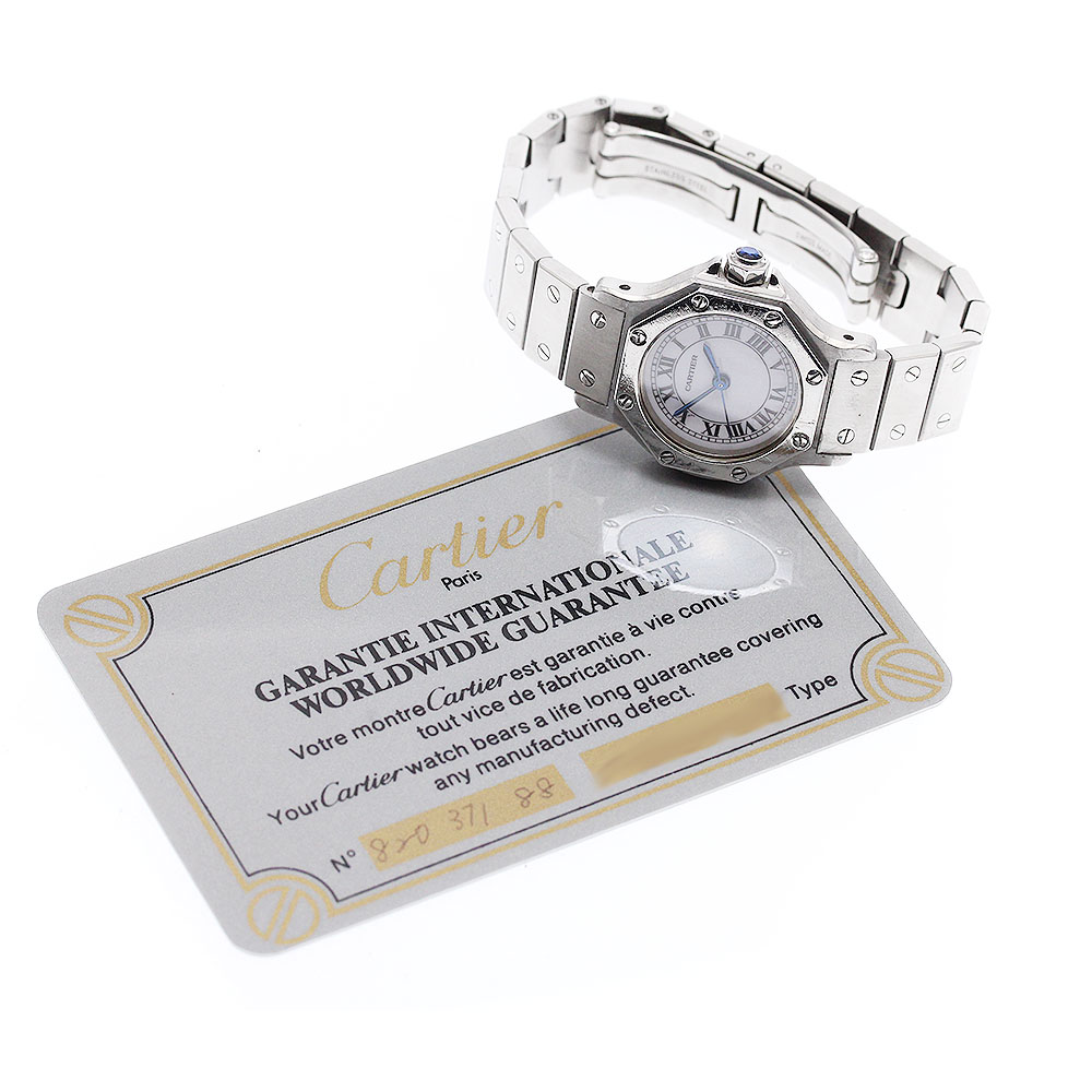 カルティエ CARTIER サントスオクタゴンSM 観音バックル 自動巻き レディース 保証書付き_951953 Cartier（カルティエ） 【CARTIER】カルティエ サントスオクタゴンSM