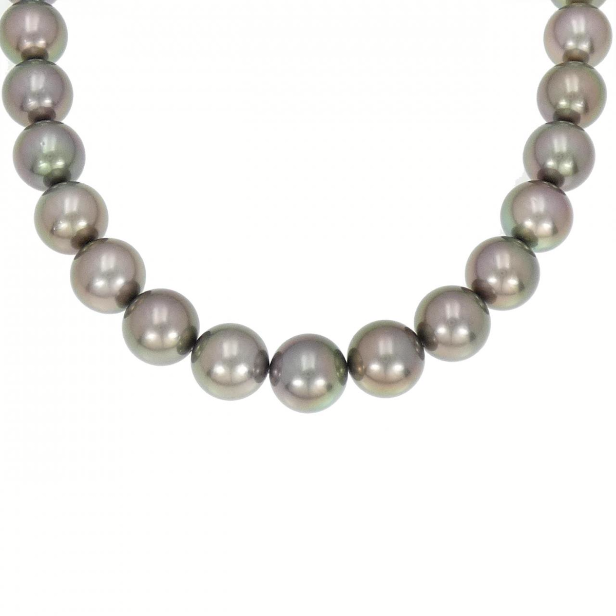 シルバークラスプ 黒蝶パール ネックレス 10-12mm | MOLTS