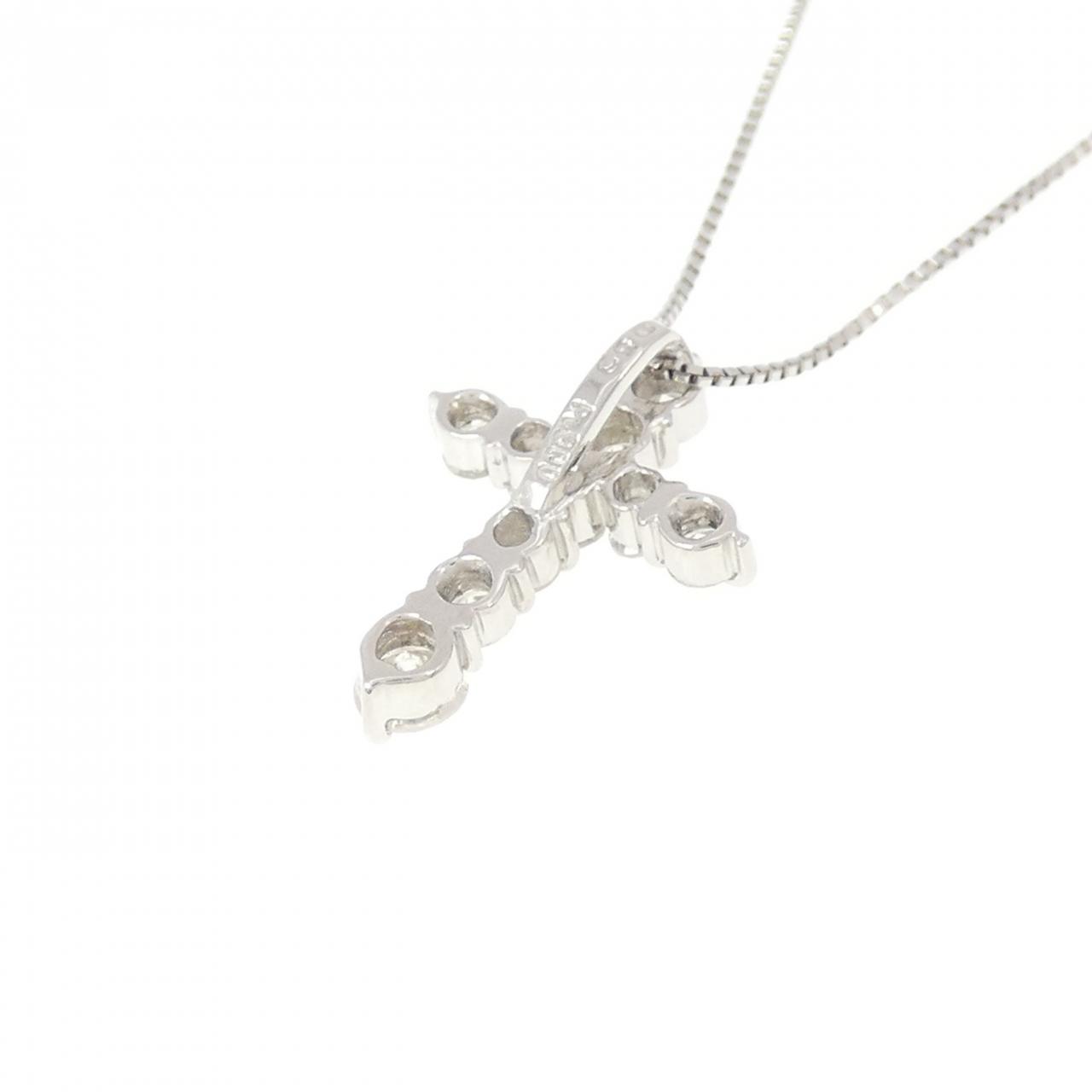 PT900/PT850 クロス ダイヤモンド ネックレス 0.50CT - Used B (270 