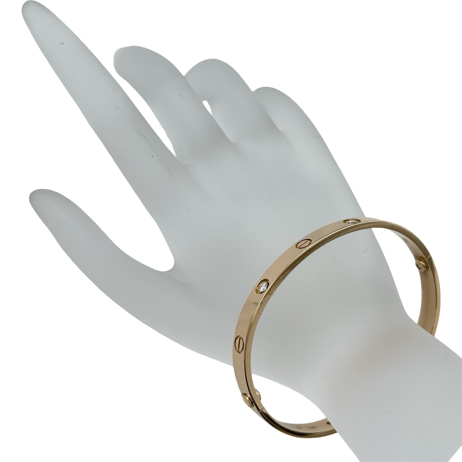カルティエ Cartier ラブブレス4Pダイヤ ブレスレット - Used A