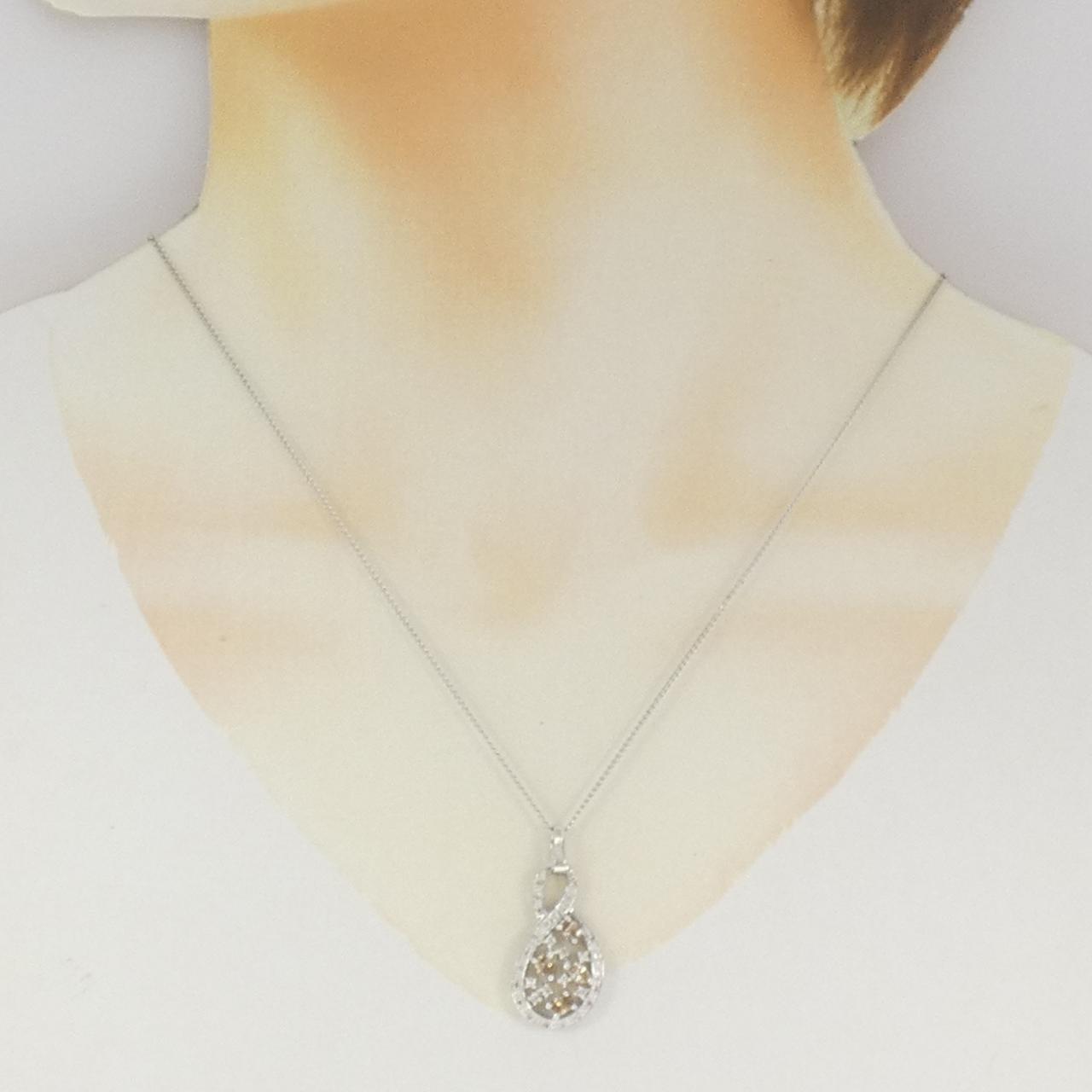 K18WG ダイヤモンド ネックレス 1.00CT - Used A (230-000-570-5954 