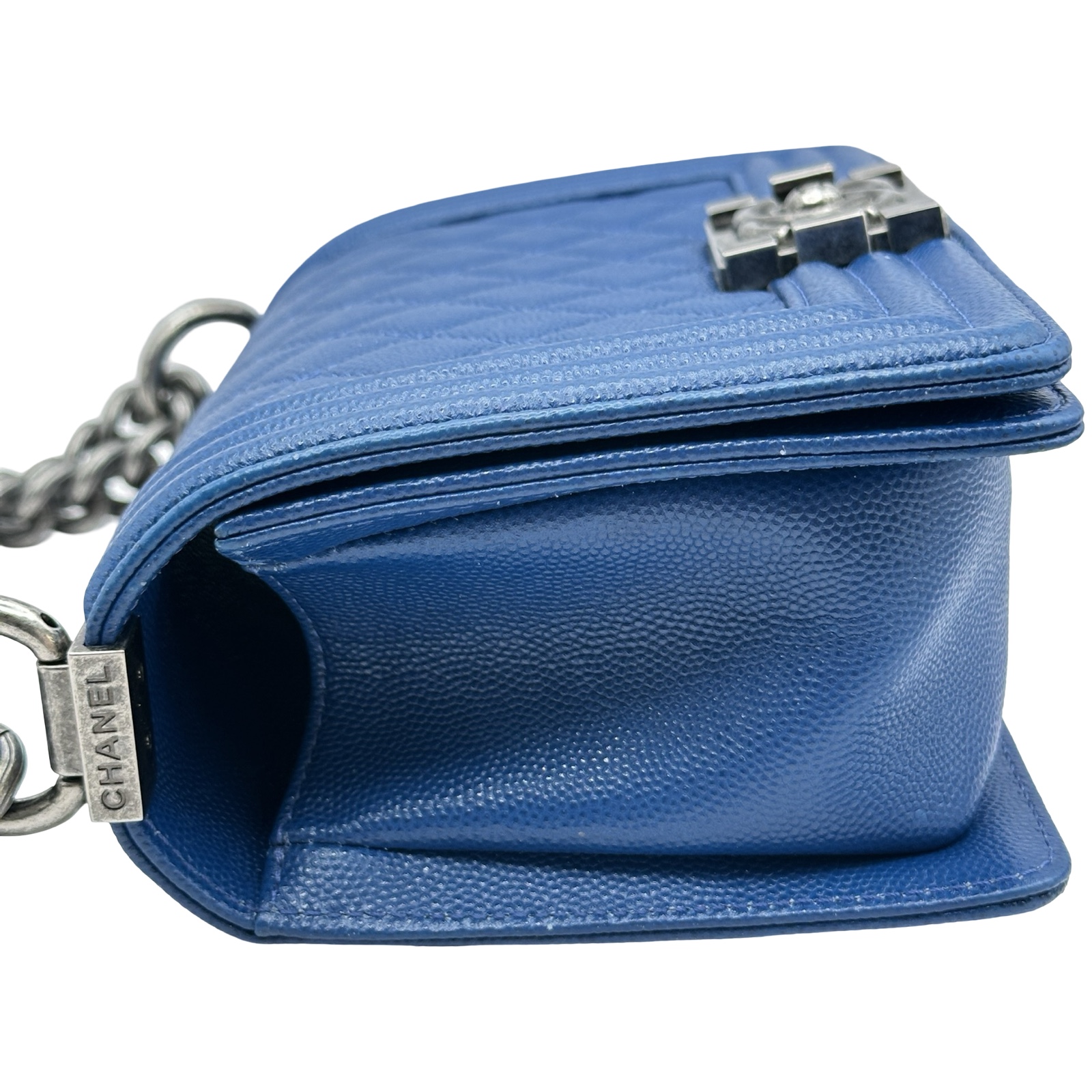 シャネル CHANEL ボーイシャネル20 A670861 23番台 ブルー/シルバー金具 キャビアスキン レディース ショルダーバッグ シャネル CHANEL ボーイシャネル20 A670861 23番台 ショルダーバッグ