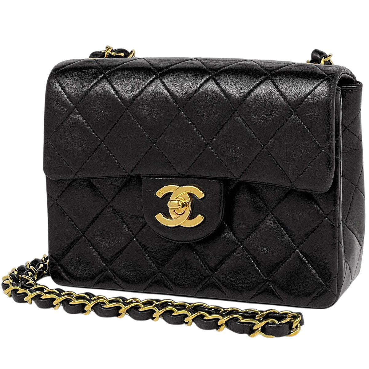 シャネル CHANEL ミニ マトラッセ シングルフラップ チェーン 