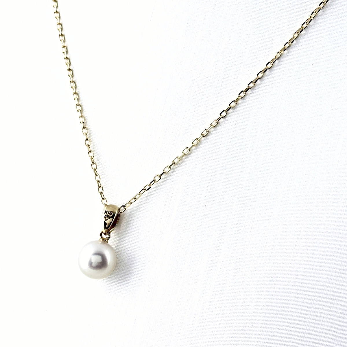 ミキモト MIKIMOTO パールワンポイント YG イエローゴールド