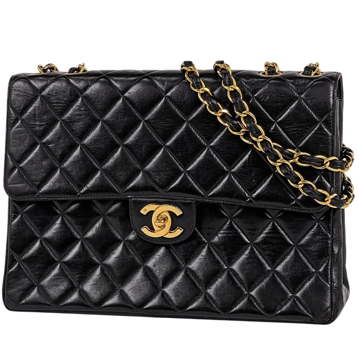 シャネル CHANEL マトラッセロゴチェーンショルダー ASM3241 ブラック ゴールド金具 ラム レディース ショルダーバッグ CHANEL（シャネル） マトラッセ チェーンショルダーバッグ ブラック