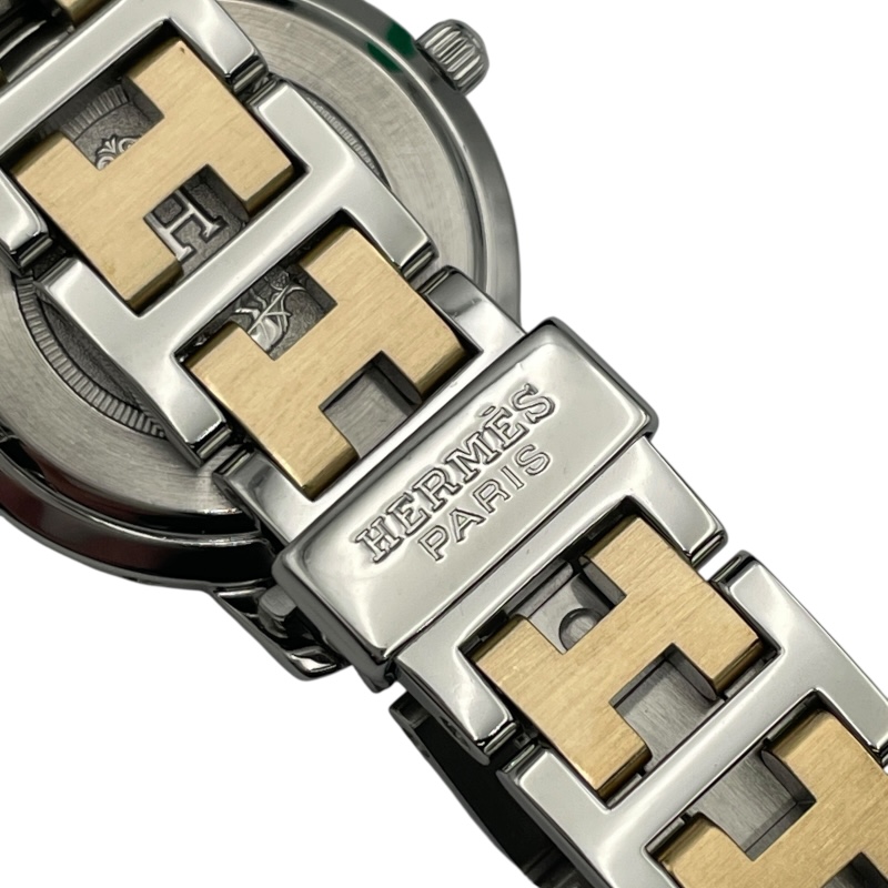 【CL4.220】HERMES ’エルメス 時計’クリッパー ブラック☆極美品☆ エルメス クリッパー CL4.210 グレー レディース 時計 【中古