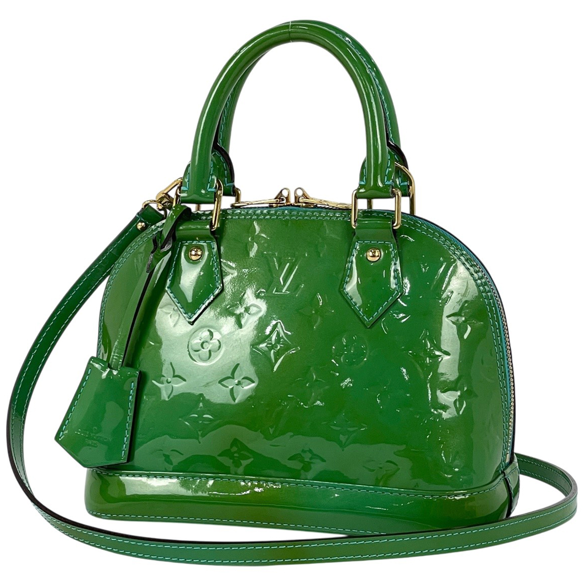 Louis Vuitton ヴェルニ　モノグラム　ミントグリーン ハンドバッグ ルイ・ヴィトン Louis Vuitton アルマBB 2WAY エナメル ハンドバッグ