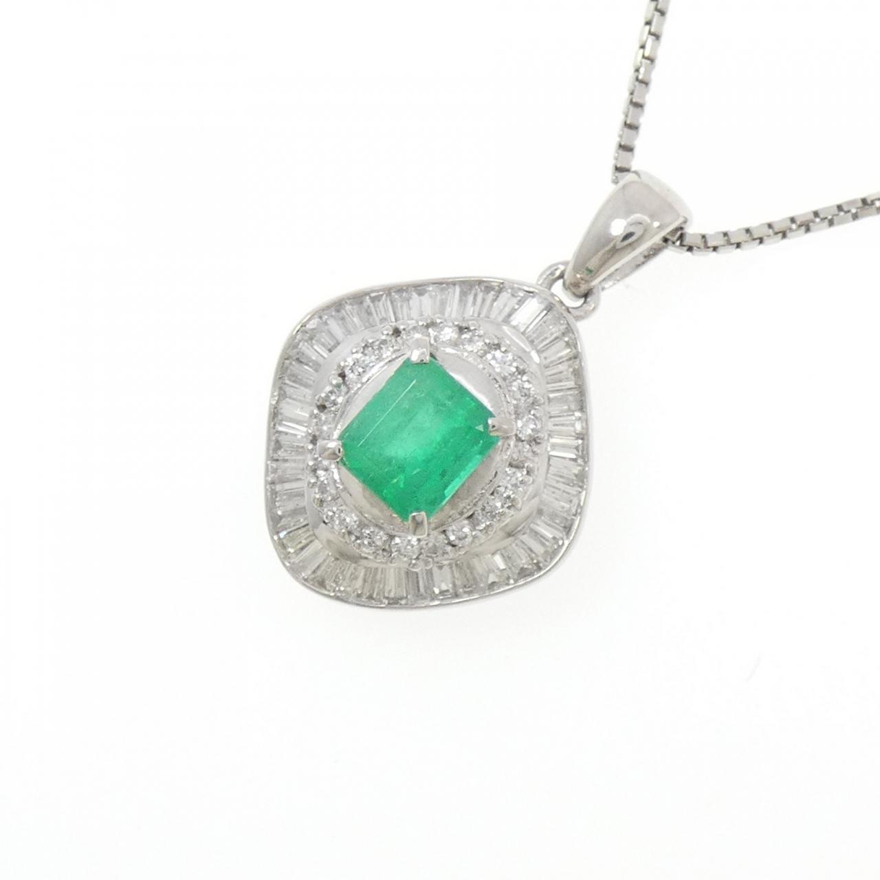 PT900/PT850 エメラルド ネックレス 0.96CT | MOLTS