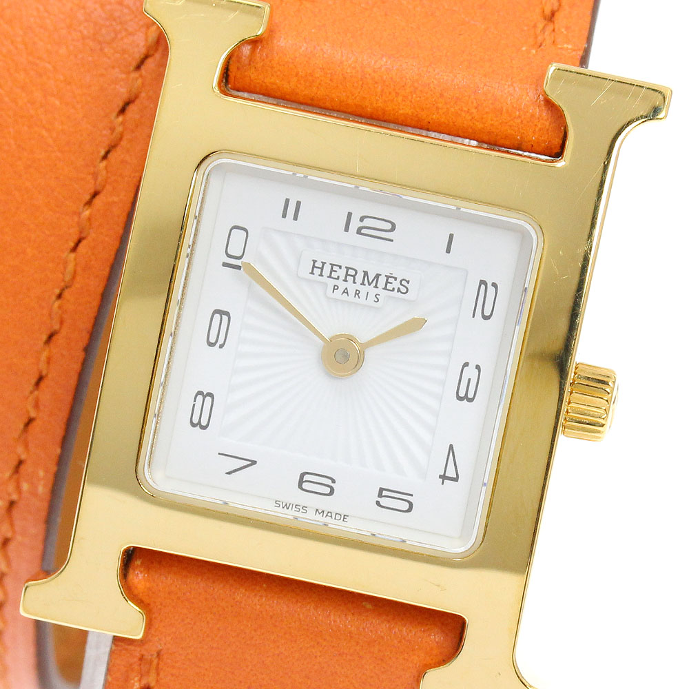 エルメス HERMES HH1.201 Hウォッチ ドゥブルトゥール クォーツ レディース _950153 エルメス HERMES HH1.201 Hウォッチ ドゥブルトゥール クォーツ
