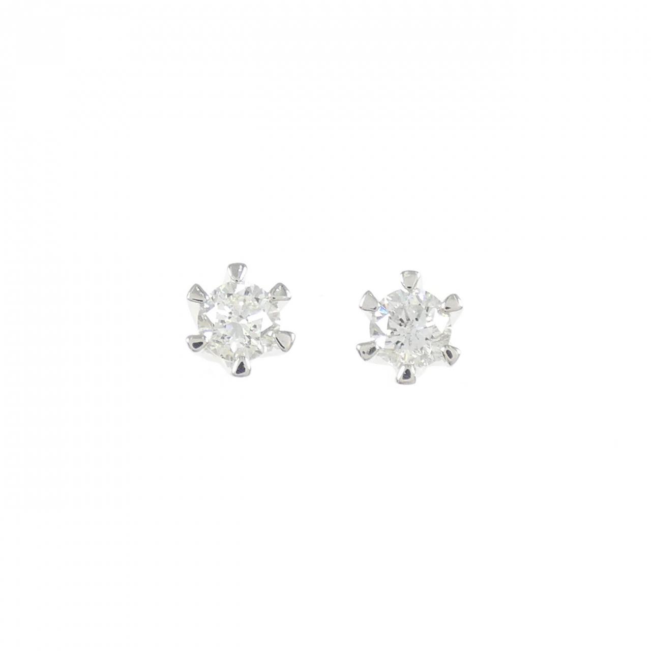 PT850/PT900 ソリティア ダイヤモンド ピアス 0.58CT - Used A (230
