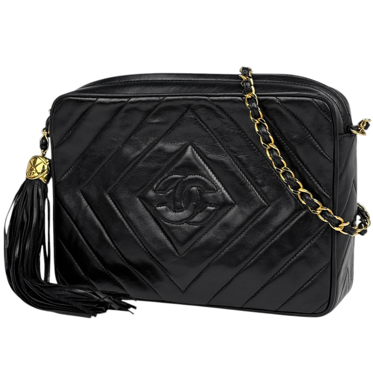 シャネル CHANEL ココマーク チェーン ショルダーバッグ フリンジ