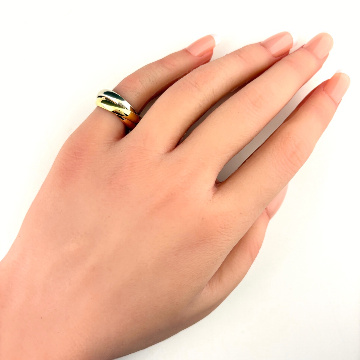 カルティエ CARTIER トリニティ リング YG イエローゴールド PG ピンク