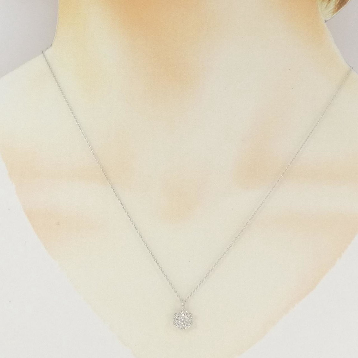 PT900/PT850 ダイヤモンド ネックレス 0.31CT - Used A (270-004-330 