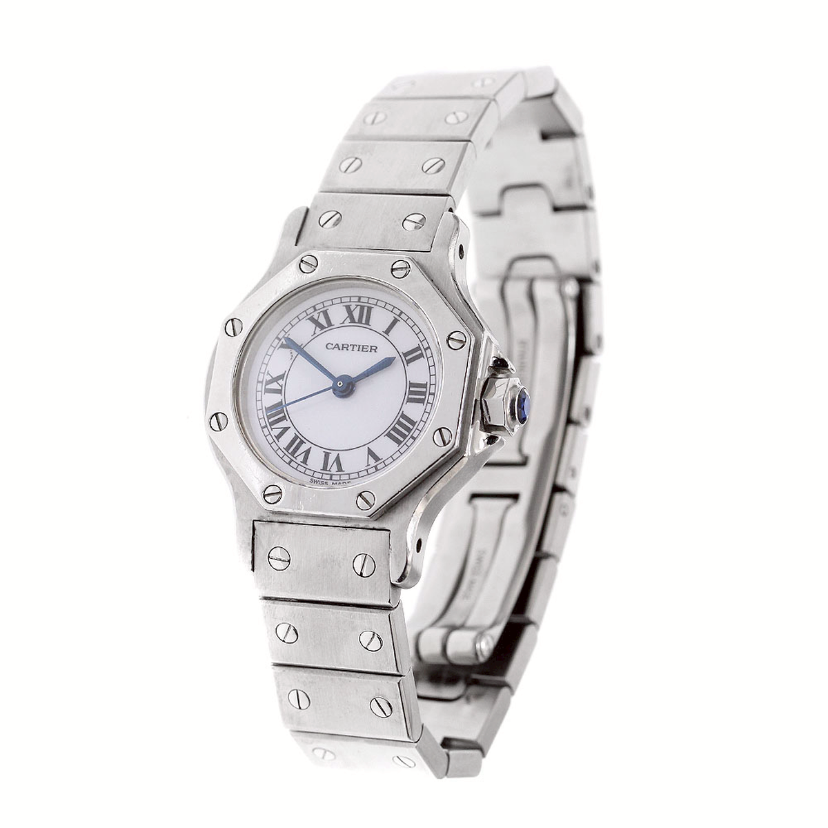 カルティエ CARTIER サントスオクタゴンSM 観音バックル 自動巻き レディース 保証書付き_951953 Cartier（カルティエ） 【CARTIER】カルティエ サントスオクタゴンSM
