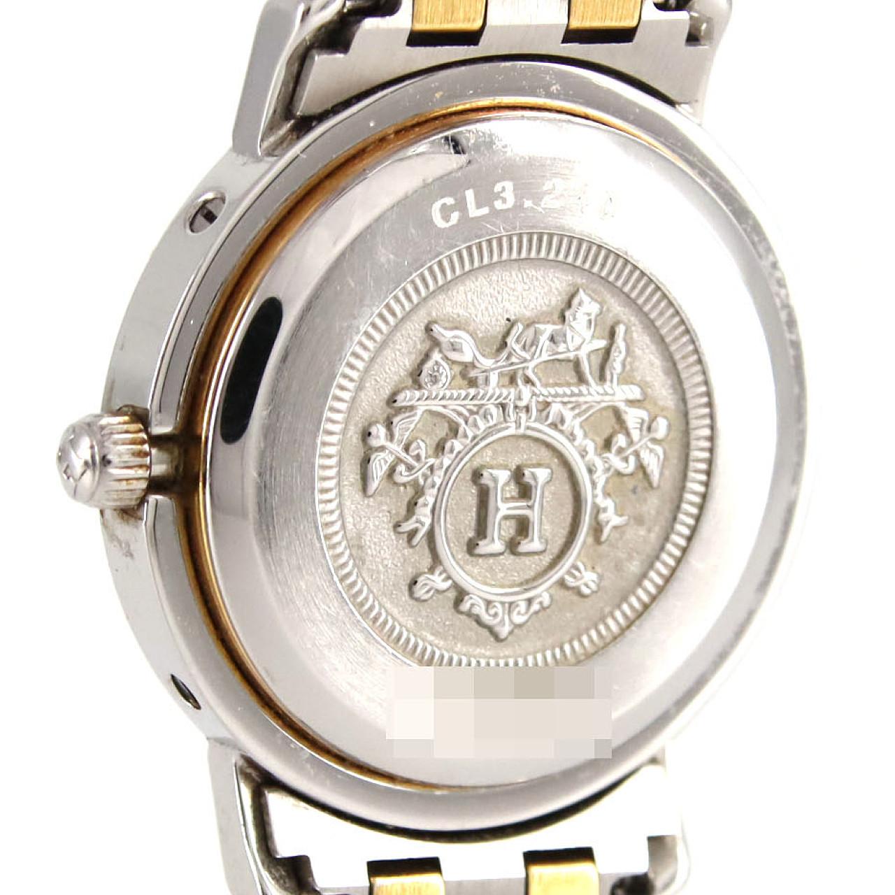 ノーメンテナンス還元価格】エルメス クリッパー コンビ CL3.240 SSxGP 