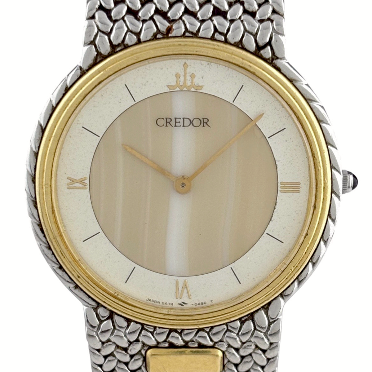 セイコー SEIKO クレドール 5A74-0240 腕時計 SS YG クォーツ
