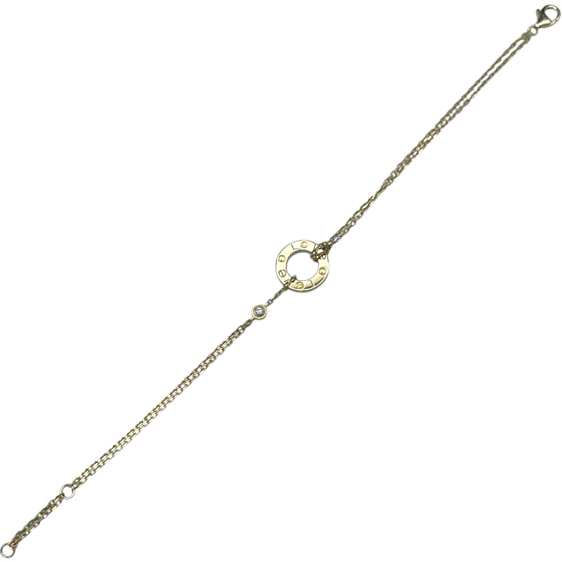 カルティエ Cartier ラブサークル2Pダイヤブレス B6038300