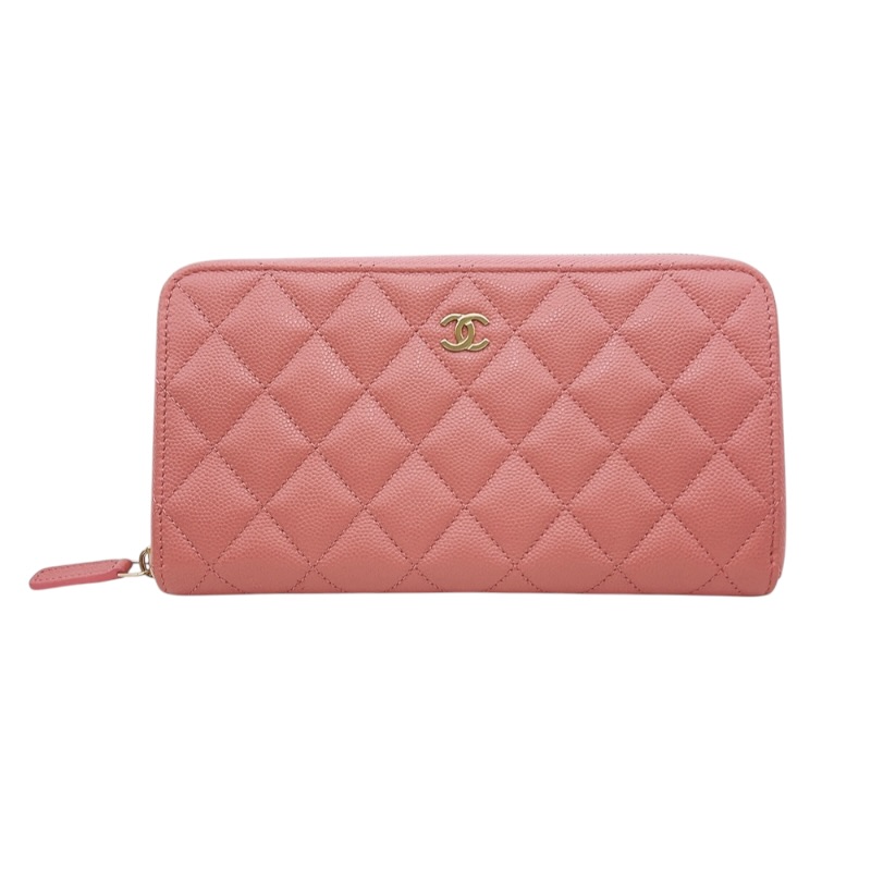 本物 シャネル CHANEL ココマーク アイコンライン 長財布 ロングウォレット レザー ピンク Icon Line 財布 ウォレット 中古・ CHANEL（シャネル） ホック付き長財布 キャビアスキン マトラッセ 安全