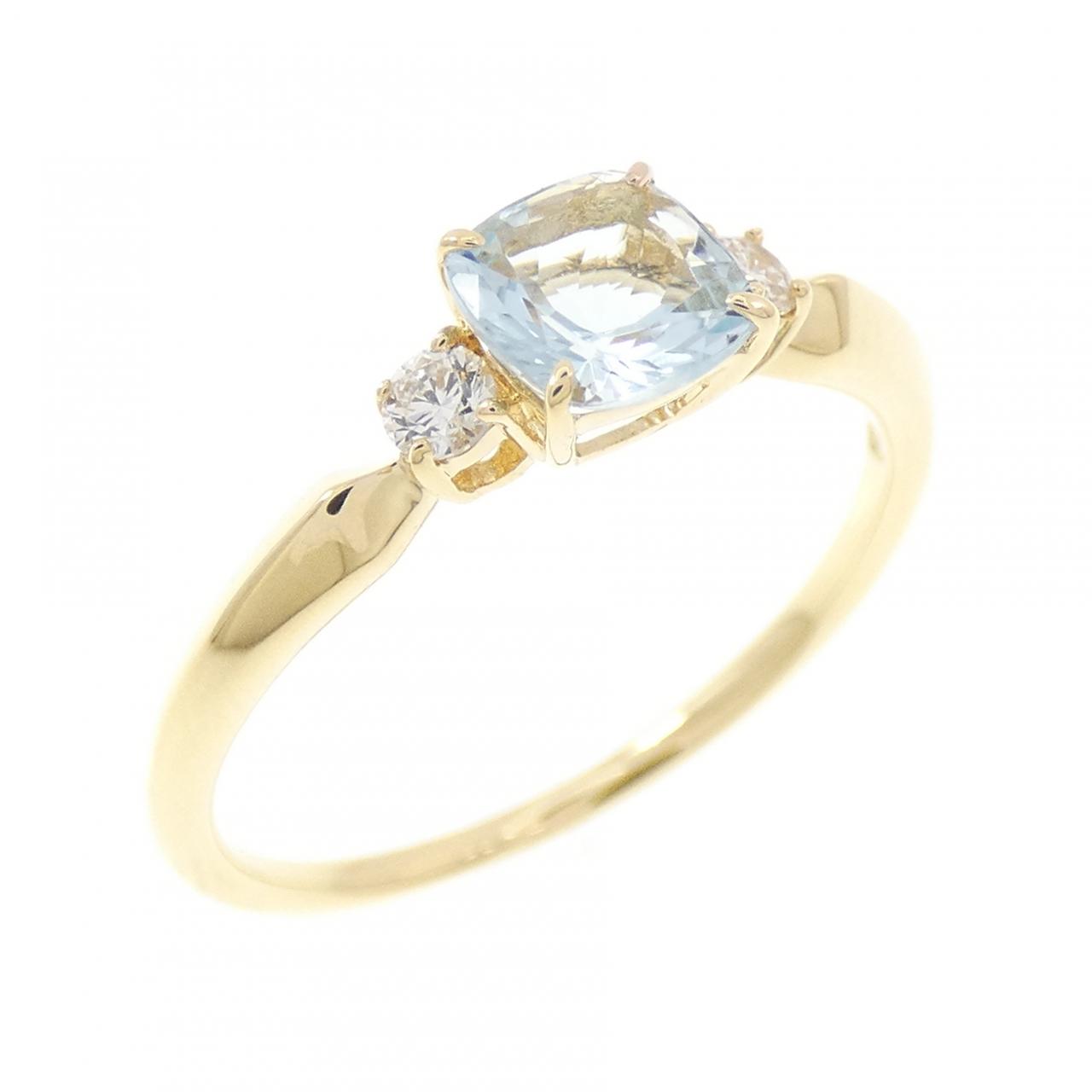 K18YG アクアマリン リング 0.47CT - Used A (230-000-714-6366) | MOLTS