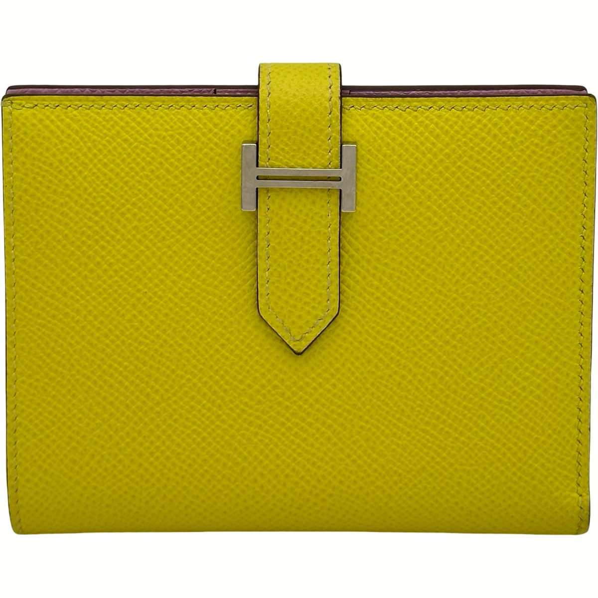 HERMES イエロー 二つ折り財布 エルメス HERMES ベアコンパクト ヴェルソ D刻 二つ折り財布 - Used A