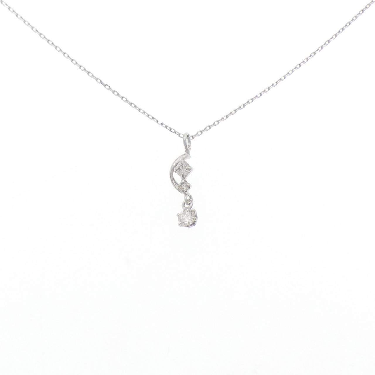 PT900/PT850 ダイヤモンド ネックレス 0.516CT F SI2 ペアシェイプ | MOLTS