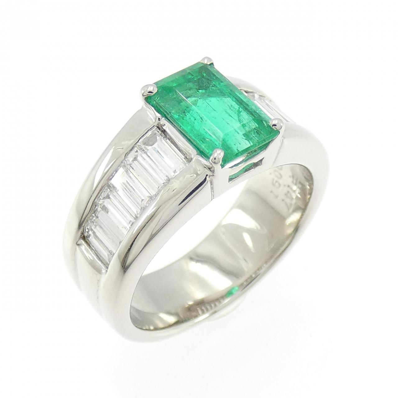 PT900 エメラルド リング 1.080CT コロンビア産 | MOLTS