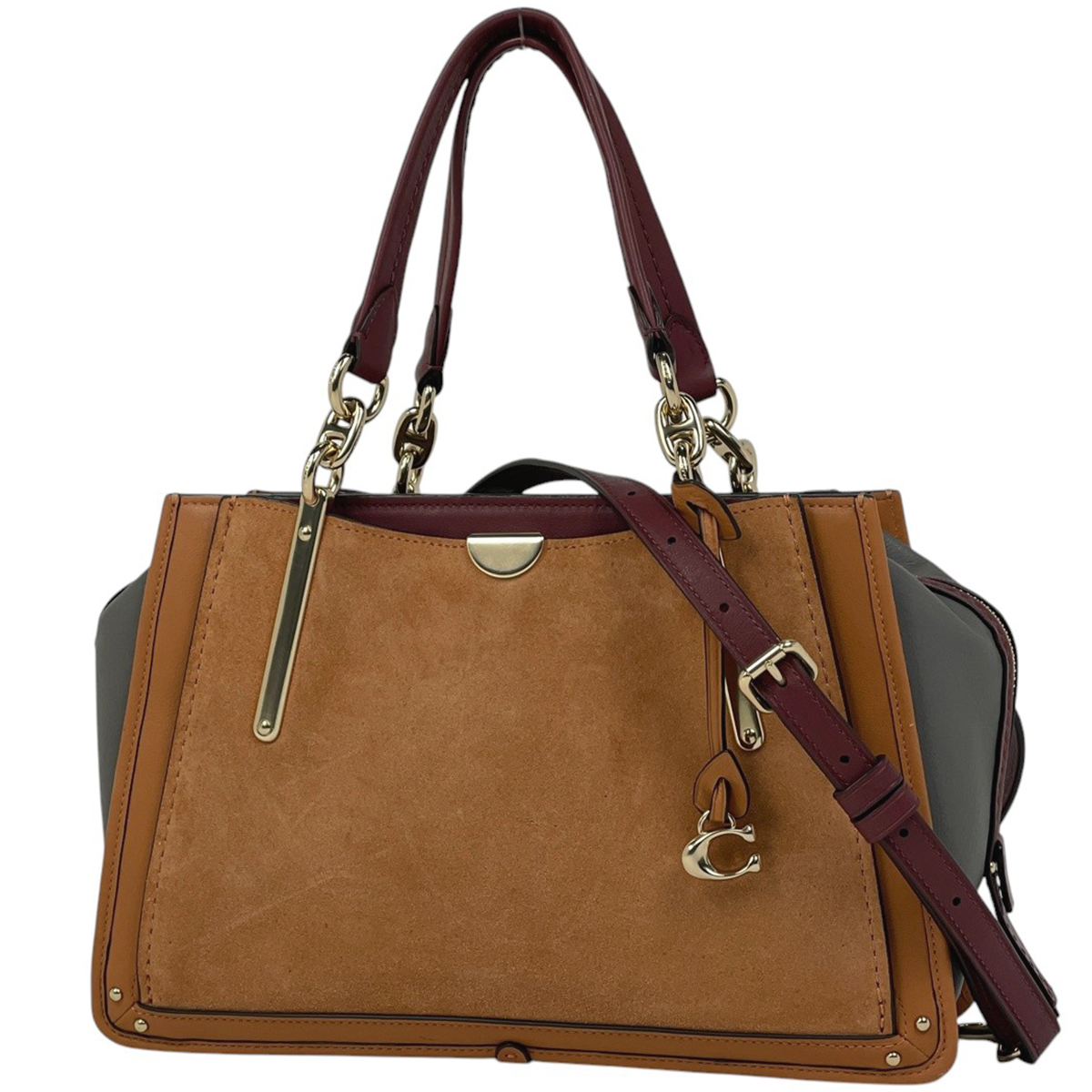 美品✨コーチ　ドリーマー　ハンドバッグ　2way 斜めかけ　ツイード　レザー　黒 美品✨コーチ ドリーマー ハンドバッグ 2way 斜めかけ ツイード レザー 黒