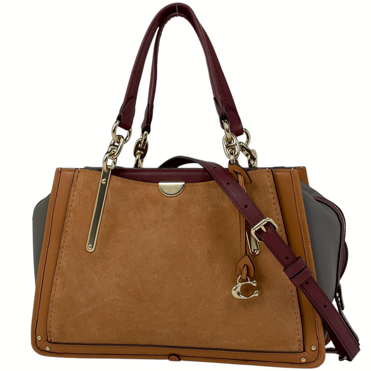 COACH ドリーマー 2way ハンドバッグ レザー スエード マルチカラー COACH ドリーマー 2way ハンドバッグ レザー スエード マルチカラー