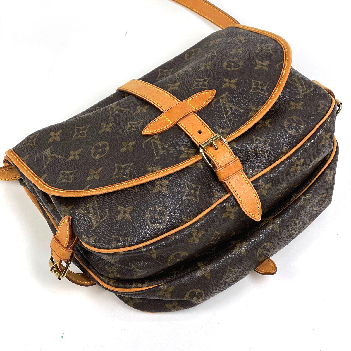 ★3日以内返品可★  LOUIS VUITTON ルイ・ヴィトン モノグラム ソミュール30 M42256 ショルダーバッグ ブラウン コーティングキャンバス レザー レディース 楽天市場】【ローン60回払い無金利】【中古】 ルイ ヴィトン LOUIS