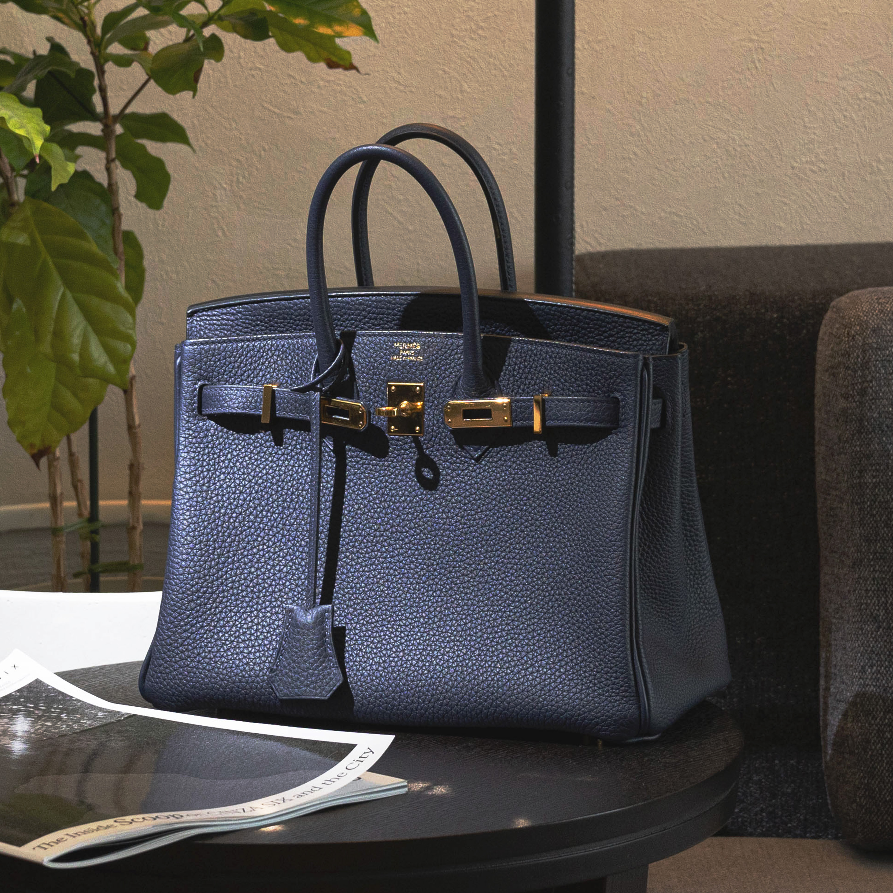 エルメス バーキン 25 ブルーニュイ、トゴ、ゴールド金具 | MOLTS