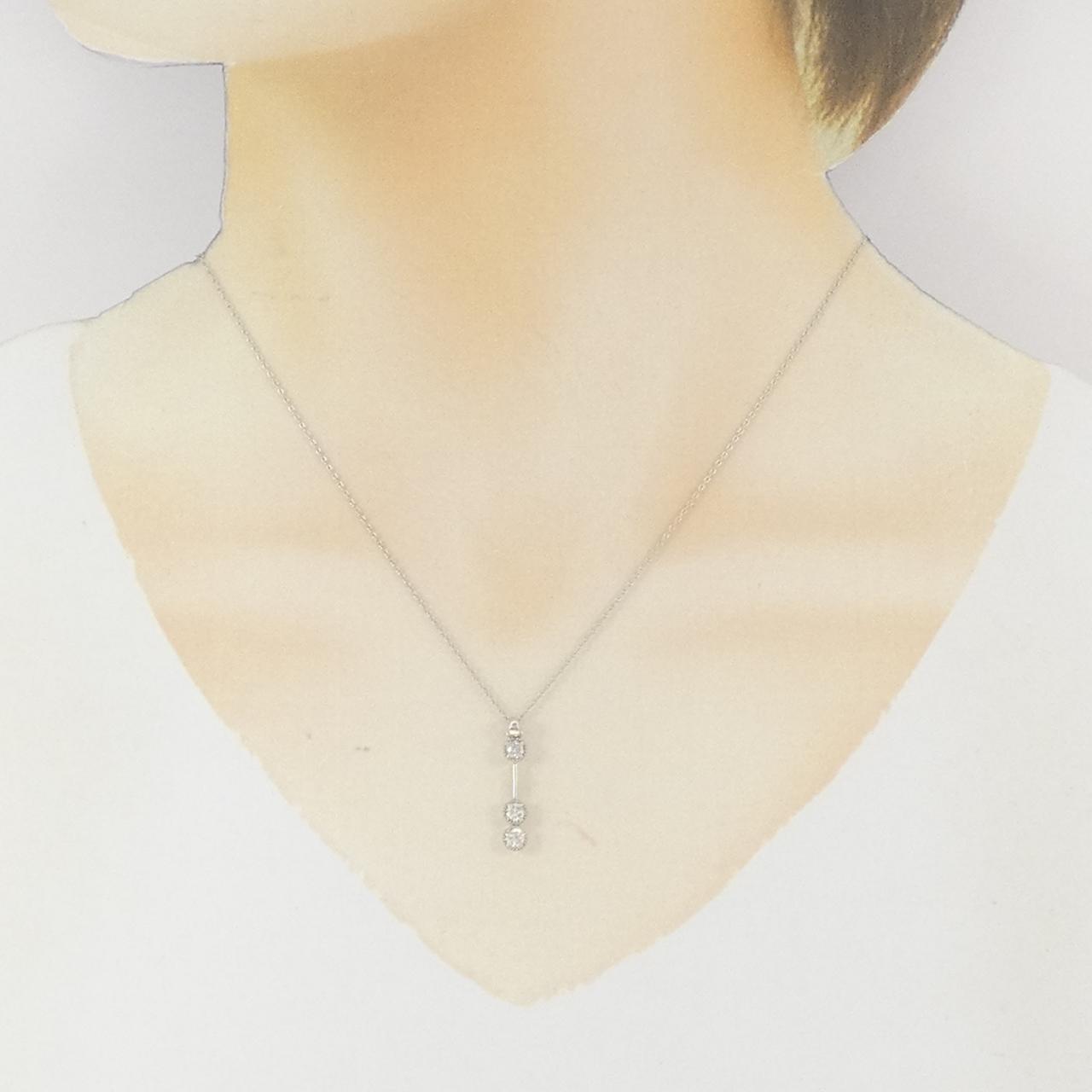 PT900/PT850 ダイヤモンド ネックレス 0.30CT - Used A (270-004-365