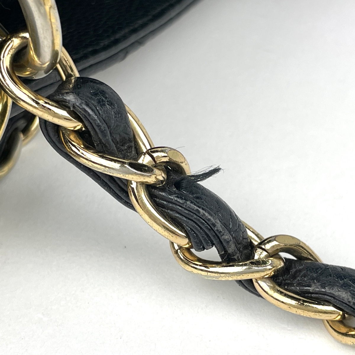 シャネル CHANEL ココマーク チェーン トートバッグ 肩掛け キャビア
