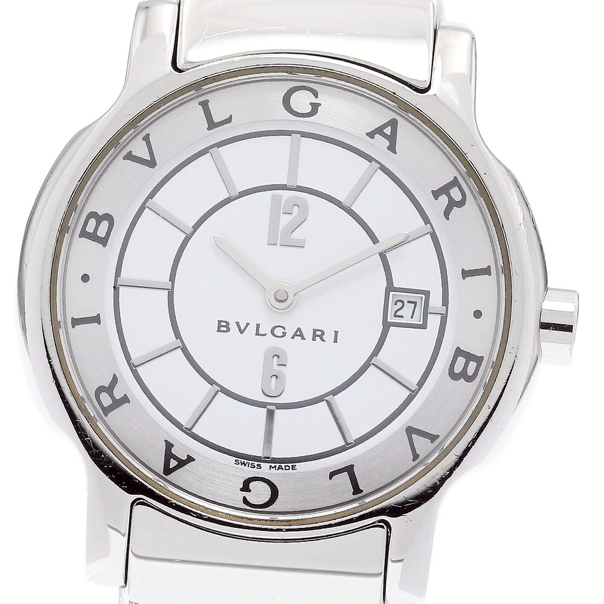 ブルガリ BVLGARI ST29S ソロテンポ デイト クォーツ レディース 良品 _891714 ブルガリ BVLGARI ソロテンポ ST29S SS レディース 腕時計 | 中古