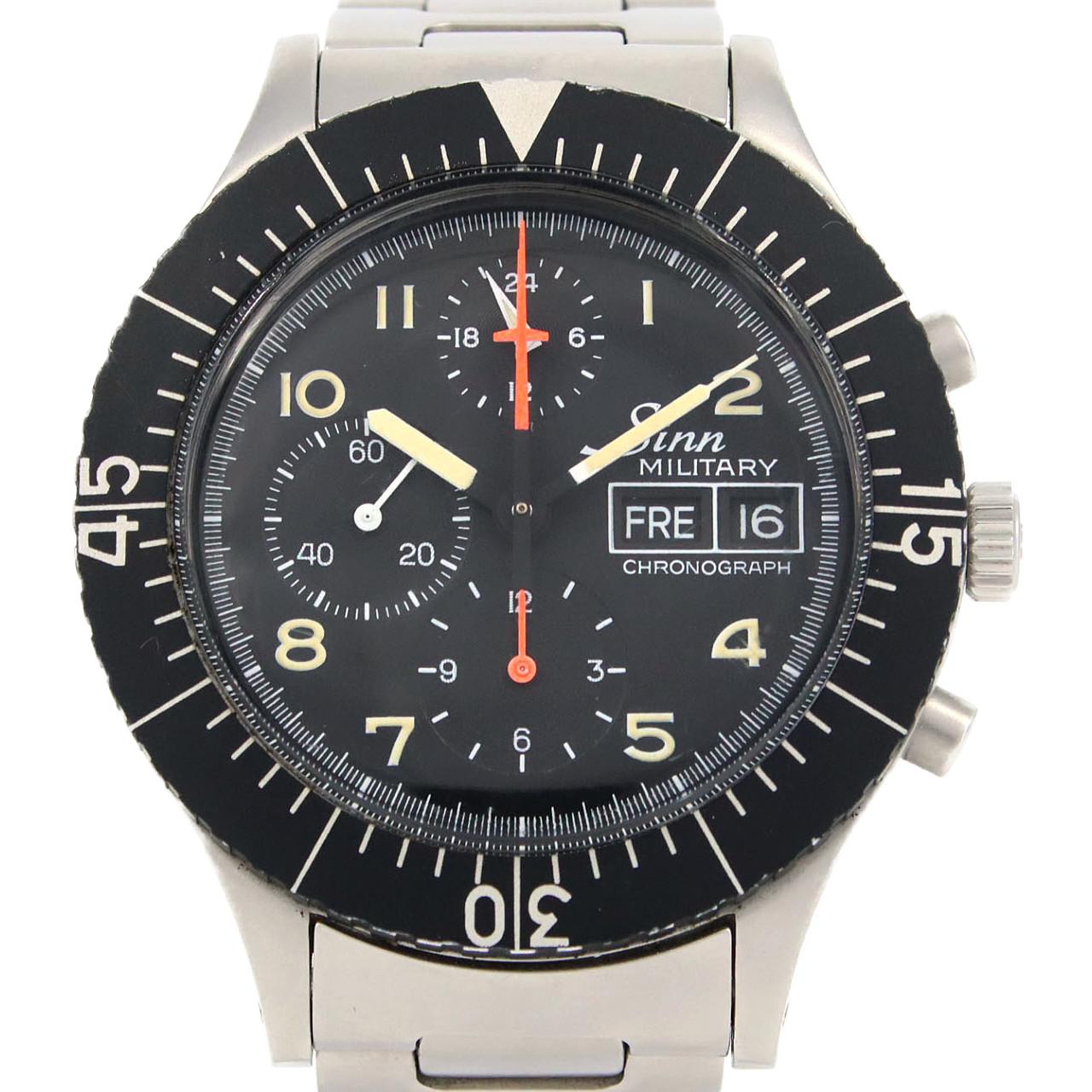 ジン Sinn 322 144 GMT クロノグラフ デイト 自動巻き メンズ _943081