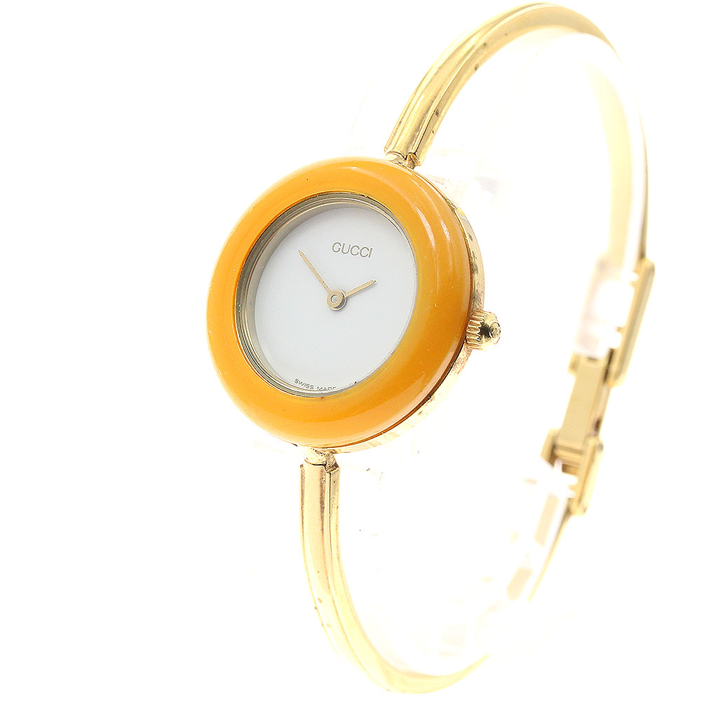 グッチ GUCCI 11/12.2 チェンジベゼル クォーツ レディース 内箱付き_