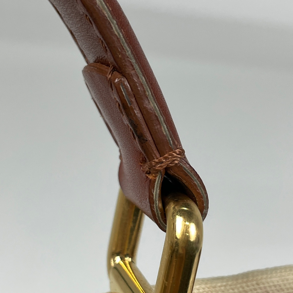 フェンディ FENDI ピーカブー ハンドバッグ キャンバス ベージュ