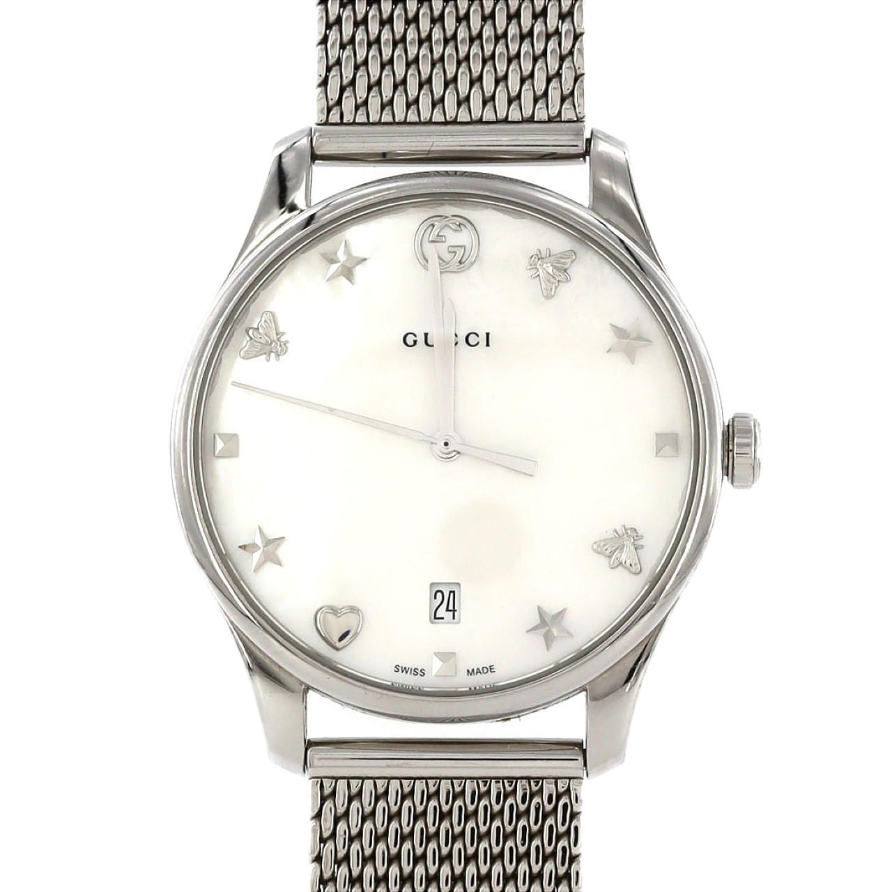 グッチ GUCCI 157.4/YA157403 グリップウォッチ デイト クォーツ