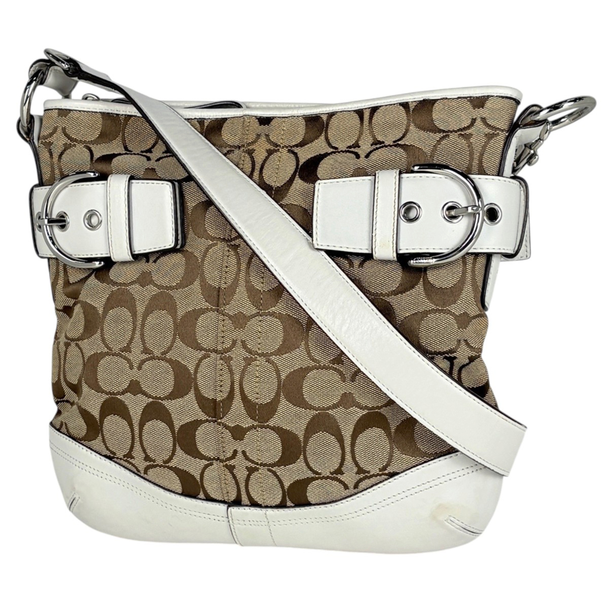 コーチ COACH ショルダーバッグ シグネチャー キャンバス ベージュ 