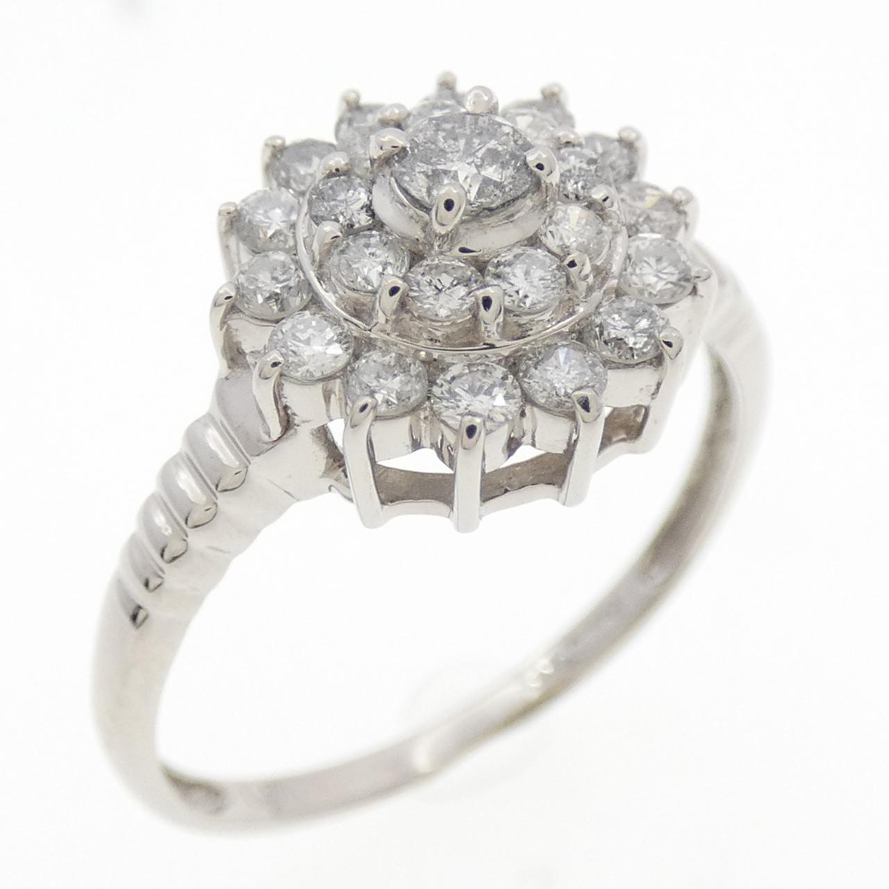 PT900 フラワー ダイヤモンド リング 0.50CT - Used B (260-008-238 