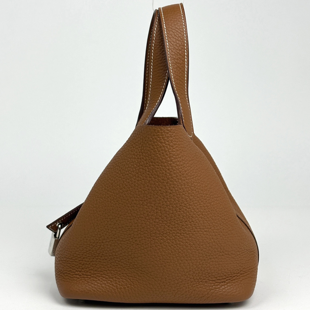 エルメス HERMES ピコタンロックPM ハンドバッグ トゴ ゴールド Z