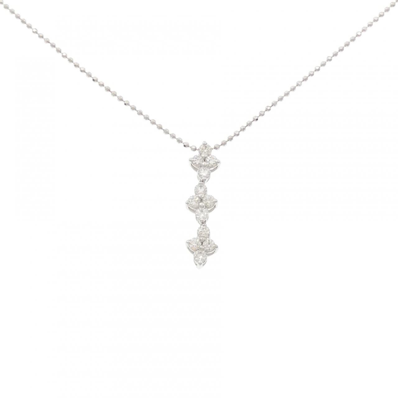 K18WG ダイヤモンド ネックレス 0.32CT | MOLTS