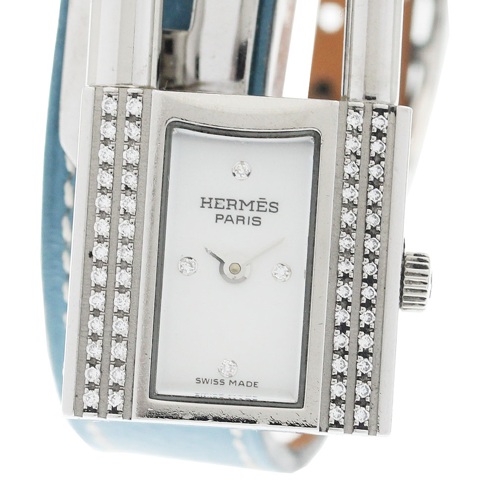 エルメス HERMES KE1.232 ケリーウォッチ ダイヤベゼル ホワイトシェル