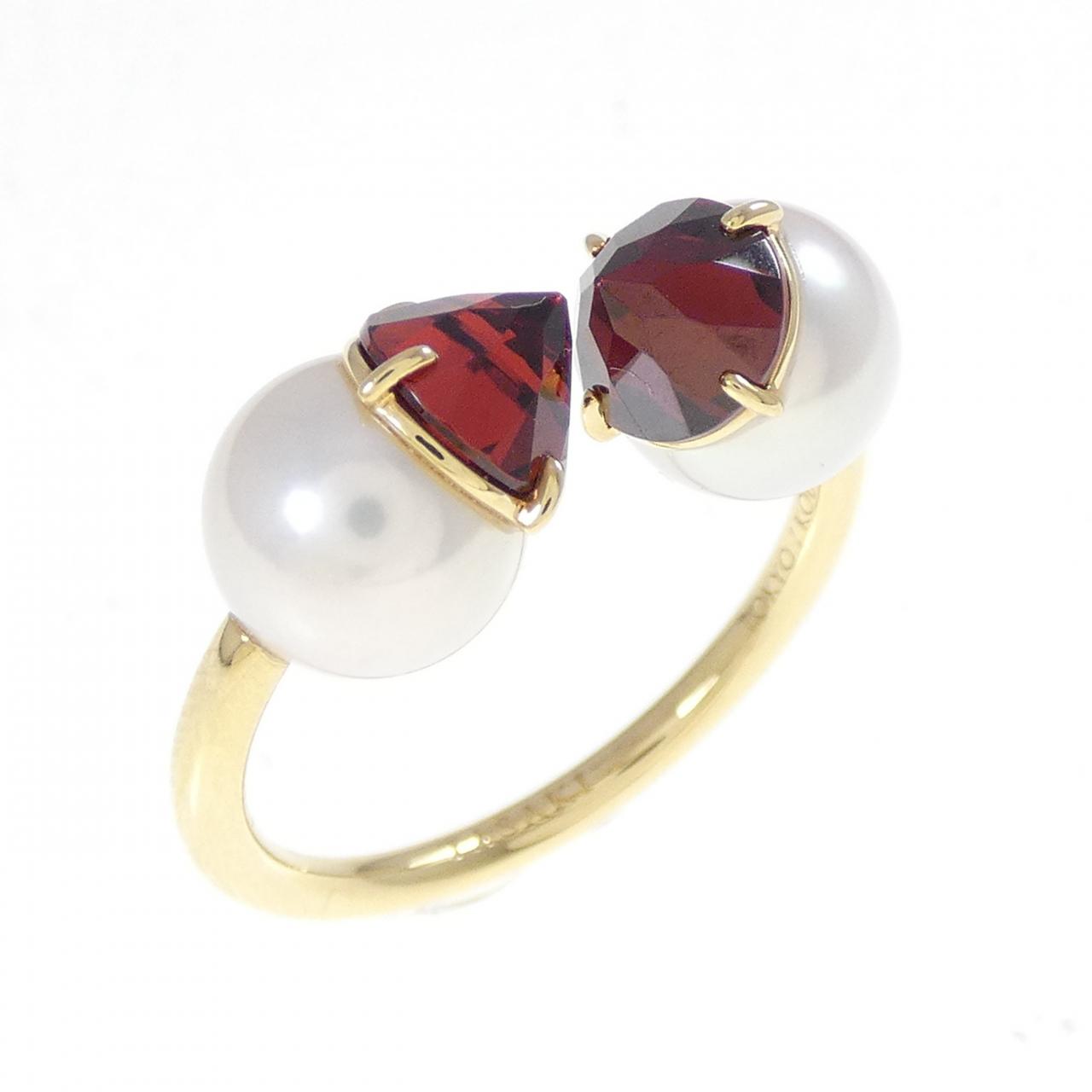 タサキ TASAKI シトリン リング YG イエローゴールド 指輪 メレダイヤ 