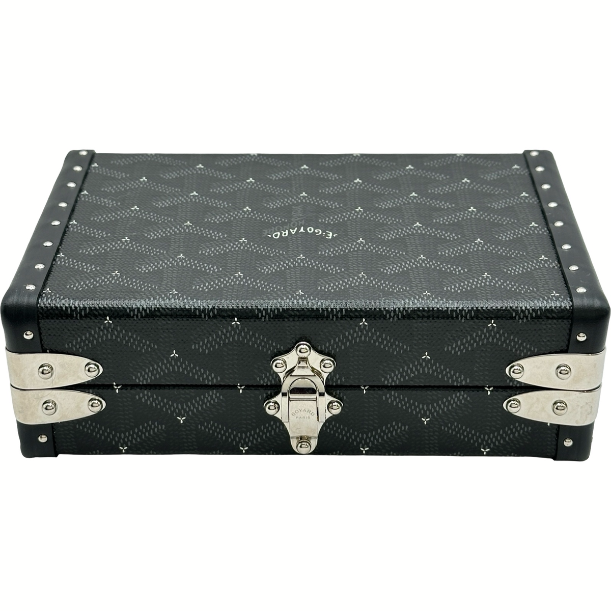 ゴヤール GOYARD ミノディエールトランクバッグ ブラック シルバー金具 ゴヤールディンキャンバス ユニセックス ショルダーバッグ ゴヤール GOYARD ミノディエールトランクバッグ ブラック シルバー金具