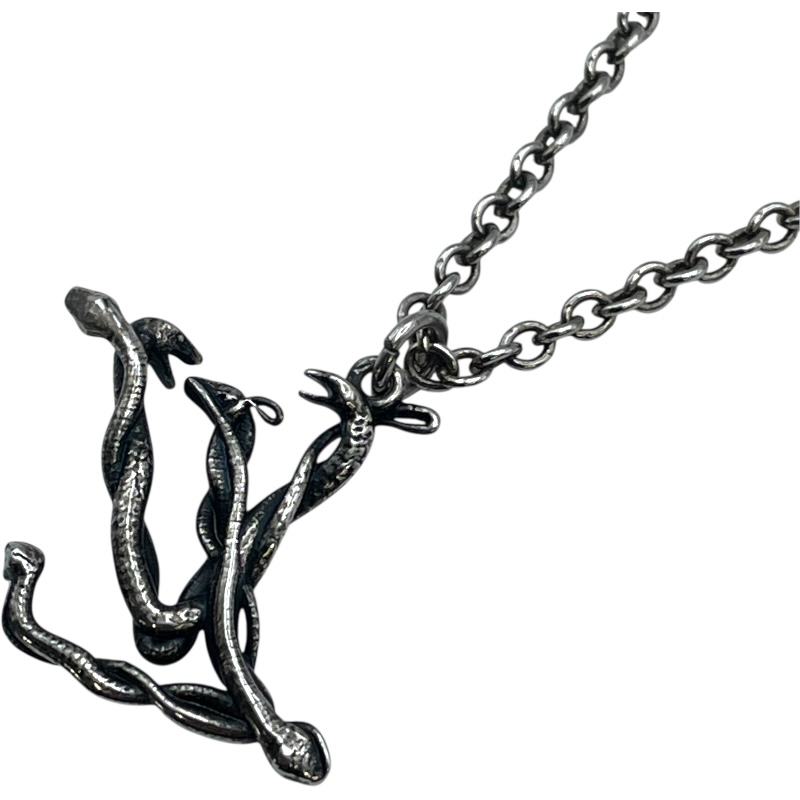 希少ルイヴィトンLV スネークネックレス MP2567 シルバー ヴィンテージ