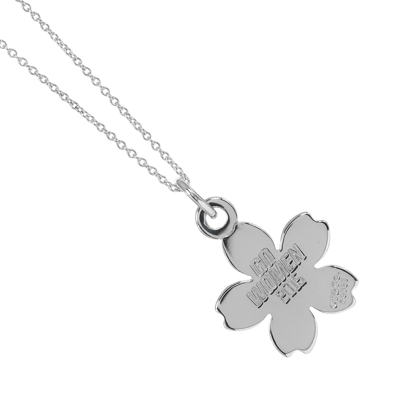 美品 Tiffany&Co. ティファニー GOWOMEN 2015 ネックレス ティファニー TIFFANY&Co. GO WOMEN 2015 ネックレス 桜モチーフ 約4.3