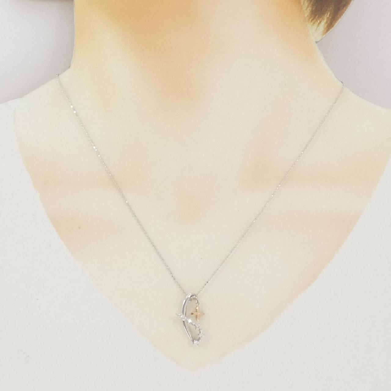 K18WG/K18PG ダイヤモンド ネックレス 0.10CT - Used A (260-008-325 