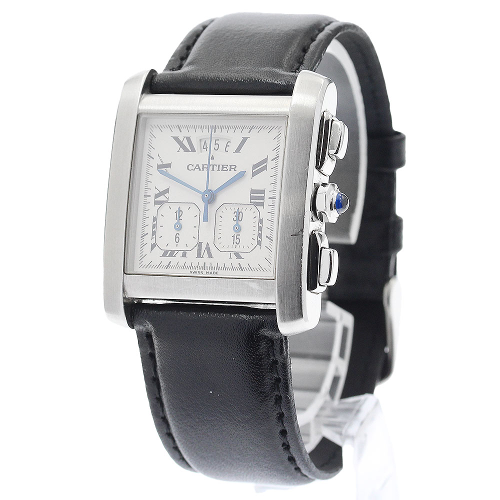 カルティエ CARTIER W5101455 タンクフランセーズXXL クロノリ