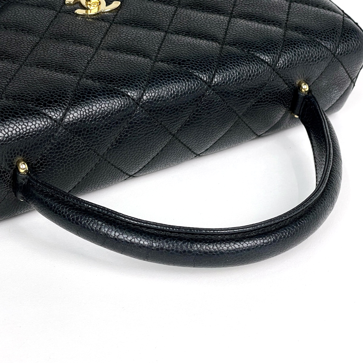 シャネル CHANEL ココマーク ハンドバッグ マトラッセ キャビアスキン